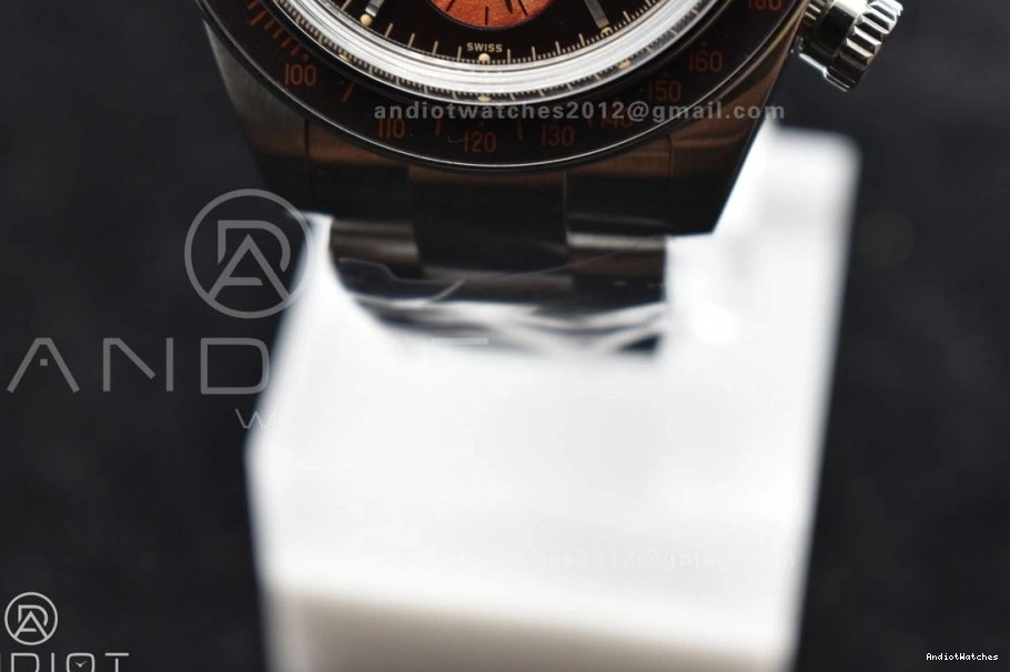 SS SS Daytona SmoothTexture Black 823 Edition Orange on Dial Best Bracelet A ADGF 1208